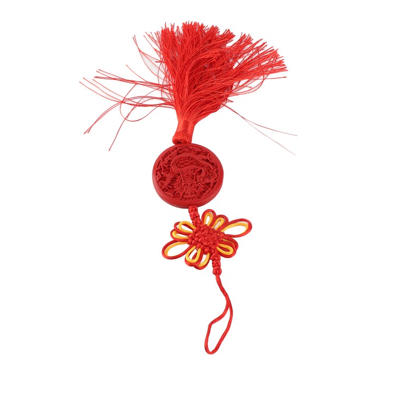 Chinese Lacquer Carved Hanging Ornament New Year Traditional Lacquerware Chinese