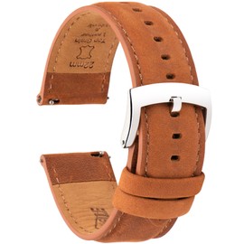 CORROPELLE Watch Band, Genuine Leather, Quick Release, 0.75, 0.7, 0.87, 0.8, 0.87, 0.87, 0.87 inches (18, 19, 20, 21, 22 mm), No Tools Required, Retro, Elegant, Crazy Horse Leather, Sweatproof,
