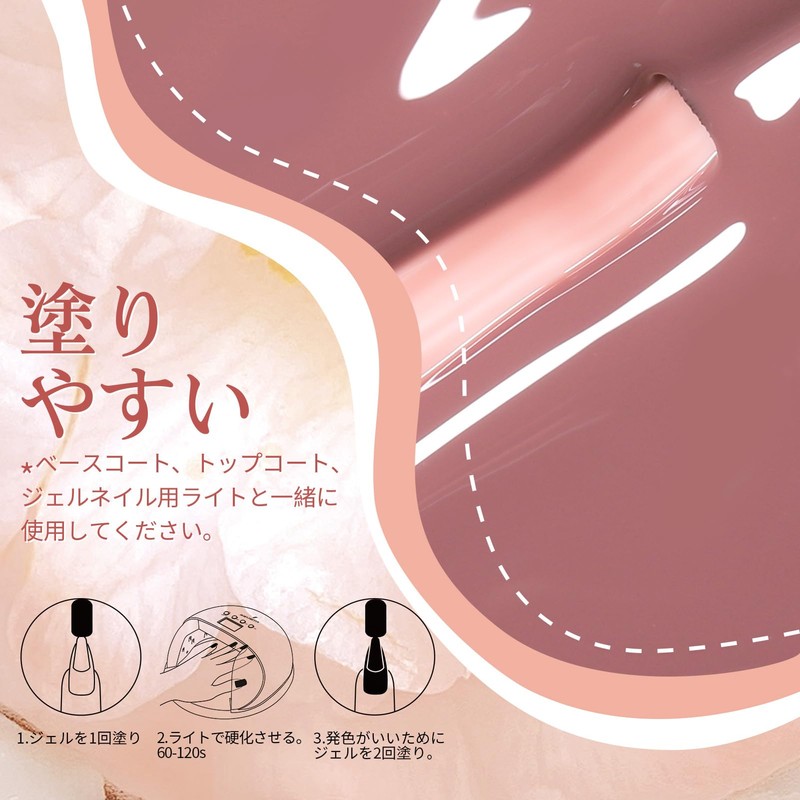 BORN PRETTY Gel Nail Color Set Jelly Transparent Nude Red