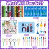 QZYCMHOO 111PCS Science Party Favors Set, Lab Birthday Decorations Including