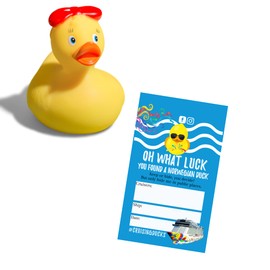 Norwegian Cruise Line Duck Tags for Cruising Ducks Cards | 50 pk, 2x3.5” | to add to Rubber Ducks Sailor Nautical Themed Colorful Passport Tag NCL Oh What Luck You’ve Found a Duck Game for Ships
