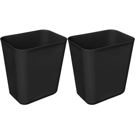 Nipogear 3 Gallons Efficient Trash Can Wastebasket, Fits Under Desk, Kitchen, Home, Office (Black, 3 Gallons-2 Pack)
