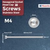 Kozelo 6pcs Socket Head Cap Screws - [M4-0.7 x 80mm]
