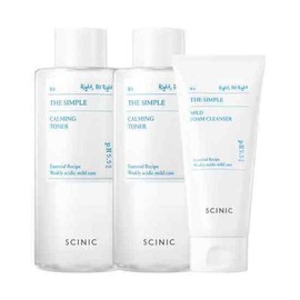 Cynic 싸이닉 더심플 토너 대용량 300ml 2EA+클렌징 폼 증정 CYNIC The Simple Toner Large Size 300ml 2EA + Free Cleansing Foam