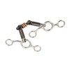 Horse Gag Ring Snaffle Stainless Steel Brass 145mm Mouthpiece Horse