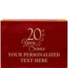 Crown Awards 20 Years of Service Rosewood Humidor Gift, Customize