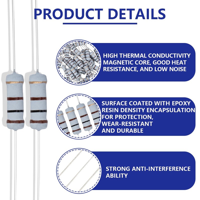 Innfeeltech Pack of 50 2W 5% Tolerance 100 Ohm Carbon