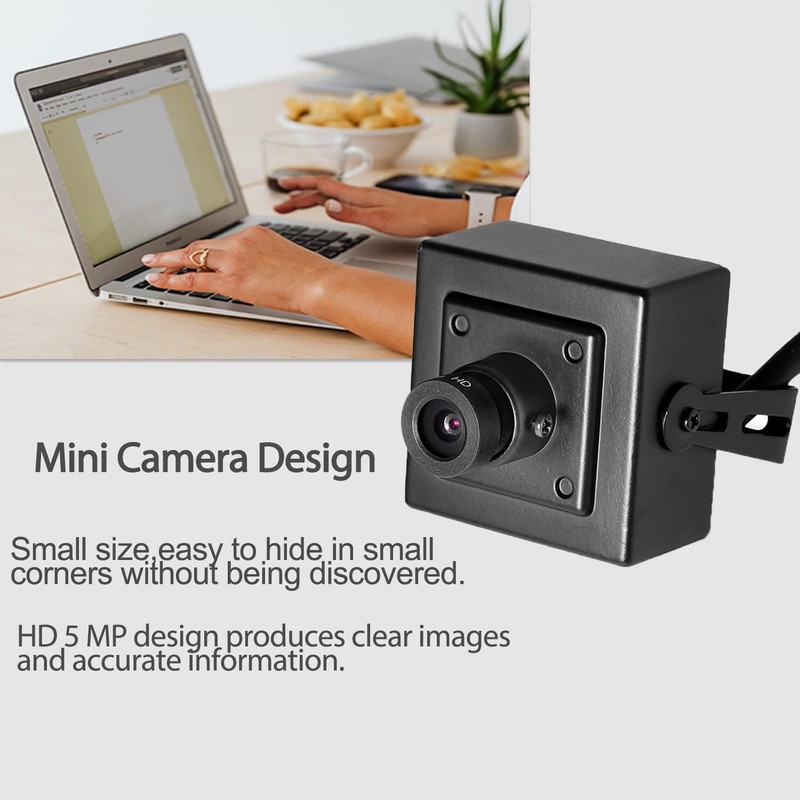 REVODATA 5MP Mini Security Indoor POE IP Camera built in