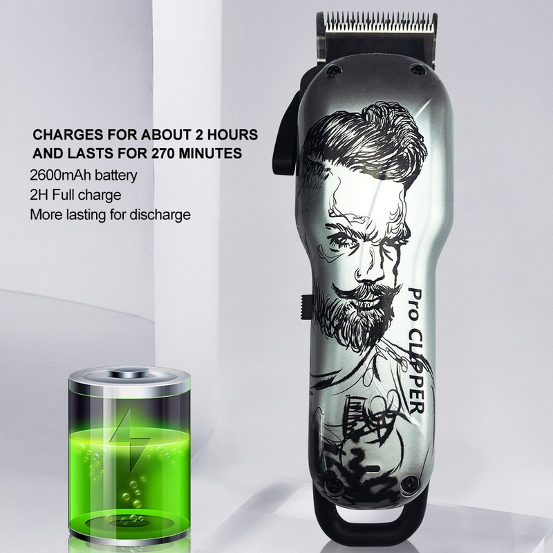 Hair Clipper USB Rechargeable Professional Electric Clipper Hair Trimmer for
