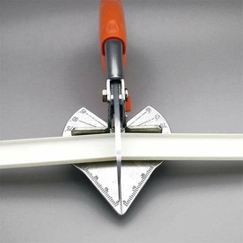 Riloer 45-135 Degree Mitre Shear Gasket Shear Scissors, Multi Angle SK5 Steel Blade Trunking Shear for Plumbers Electricians Carpenters