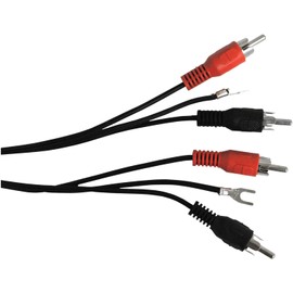 Soundlab 2x Phono Plug + Earth Lead, 1.2m