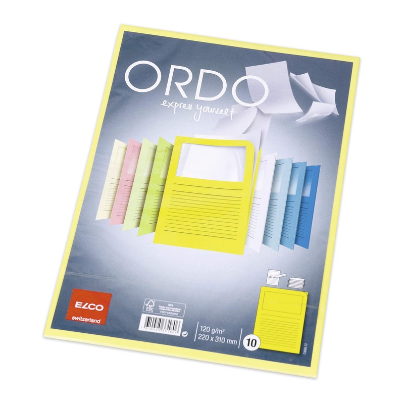 ELCO エルコ Office Ordo ウィンドーファイル 10枚入(ブライトイエロー)