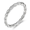 EAMTI 925 Sterling Silver Ring 2mm Stacking Twist Rope Ring