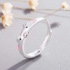 Cute Pink Pig Ring Copper Adjustable Animal Ring for Women