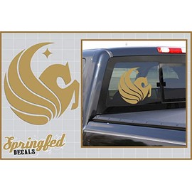 UCF Knights Gold PEGASUS LOGO 18" Cut Vinyl Decal Central Florida Knights