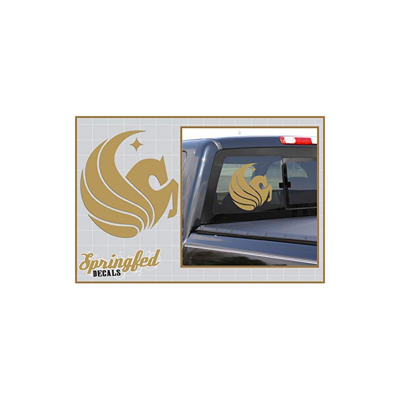 UCF Knights Gold PEGASUS LOGO 18" Cut Vinyl Decal Central