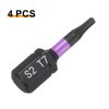 HARFINGTON 4pcs TT7 Torx Screwdriver Bit 1/4" Hex Shank 25mm/1"