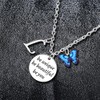 BESPMOSP Necklace Gifts for Women Girls Blue Butterfly Pendant Necklace