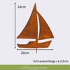 Garden Magic Decorative Ship Sailing Boat in Rust Look for