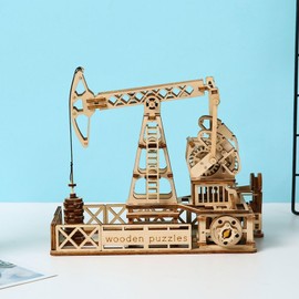 BENNAMA 3D Wooden Puzzles Oilfield Oil Pump Model Kits, Brainteaser and Puzzle for Christmas/Birthday,Gifts for Adults and Teens to Build Combination