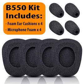 TRANSTEK B550-XT Kit Replacement Ear Pads Cushion Mic Foam Compatible with B550-XT B550XT B450-XT Headset I B550 XT Accessories