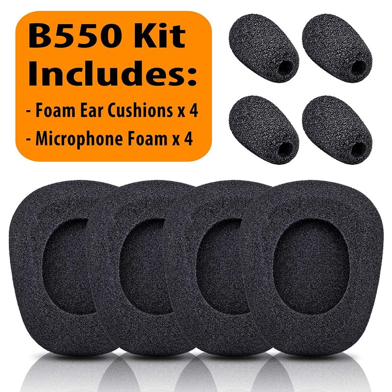 TRANSTEK B550-XT Kit Replacement Ear Pads Cushion Mic Foam Compatible