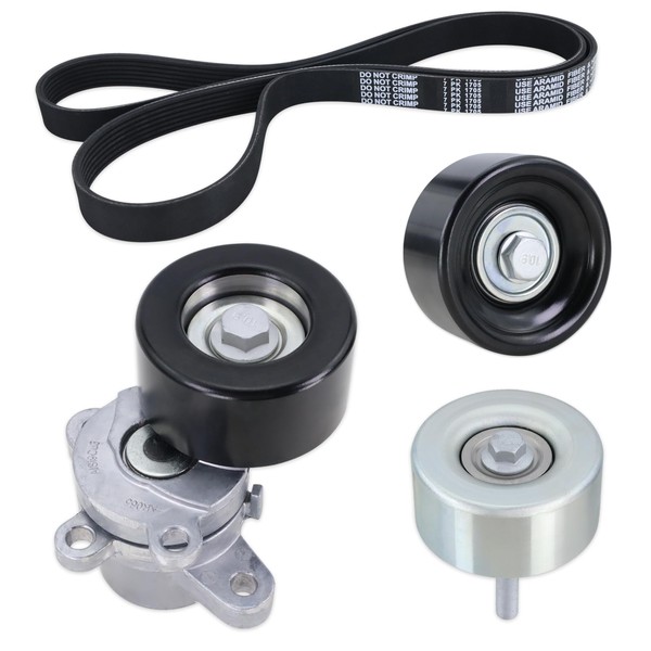Lqito Belt Tensioner Assembly With Idler Pulley Compatible With 2007-2012