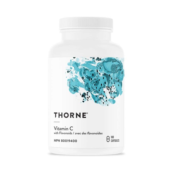 Thorne Vitamin C with Flavonoids - Blend of Vitamin C and Citrus Bioflavonoids from Oranges, the Way They're Found Together in Nature - 180 Capsules