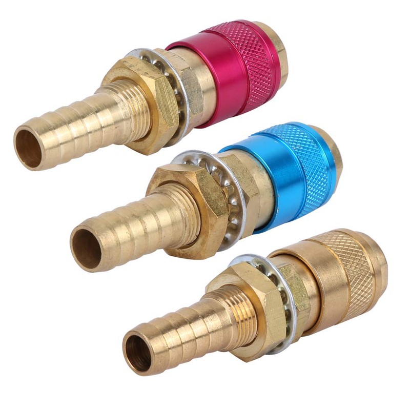 3Pcs M10 Gas Adapter Argon Quick Connect Fittings, Connector Fitting