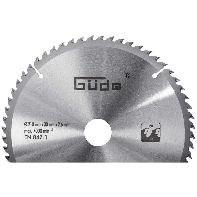 Güde Carbide Blade 210 x 30 mm with 60 Teeth