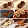 Assorted Wood Buttons for Sewing Crafts, 125Pcs Handmade Mixed Sewing