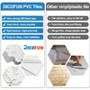 DICOFUN 1 Sheet Hexagon Tile Peel and Stick Backsplash, White