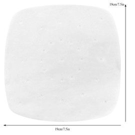 Revestimientos de Papel Perforados Cuadrados para Vaporizador Cuadrado para la Freidora de Aire Cocción (Blanco)