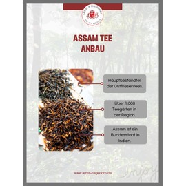 Lerbs & Hagedorn, Organic Assam Tea Leaf Tea TGFOP Type Sewpur | Fine Spicy Flavour 250 g (approx. 21 Litres) Organic Cultivation