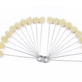 30 Pcs Wool Daubers Ball Brush, Leather Dye Tool, Wool Daubers Leather Dye Leather Tool Wool Balls Brush for DIY Crafts Projects, Leather Dye, Dying, Staining, Gluing, Contact Cement - 4.9'' (12.5cm)