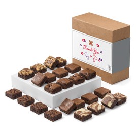 Fairytale Brownies Thank You Healthcare Magic Morsel 24 Gourmet Chocolate Food Gift Basket - 1.5 Inch x 1.5 Inch Bite-Size Brownies - 24 Pieces - Item CR424NW