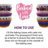 Baked With Love Birthday Cupcake Cases - 300-50mm Baking Cups