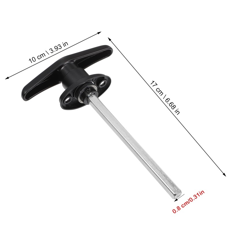 DOITOOL 8 mm T-Handle with Non-Locking Garage Lock Door Hardware