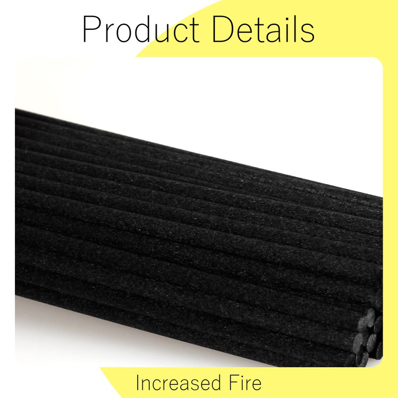 Increased Fire Black Oil Diffuser Sticks 50pcs 9in/23cm×0.118in/3mm Fragrance Refill