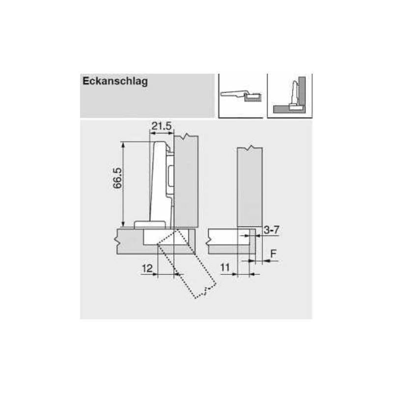 Blum Clip 110° Blumotion 71B3550 Top Hinge