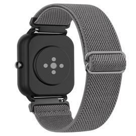 Elastic Watch Straps Compatible with Garmin Venu/Garmin Venu Sq/Garmin Venu Sq 2/Garmin Venu 2 Plus, Adjustable Soft Elastic Stretch Breathable Strap for Garmin Venu SQ Music (Gray)