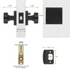 Haidms Matte Black Door Knobs Interior, Heavy Duty Square Black