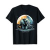 Elephant Nature Motif African Animal Lovers Artwork Safari T-Shirt, black