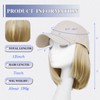 FORCUTEU Hat Wigs for Women Baseball Cap with Hair Extensions