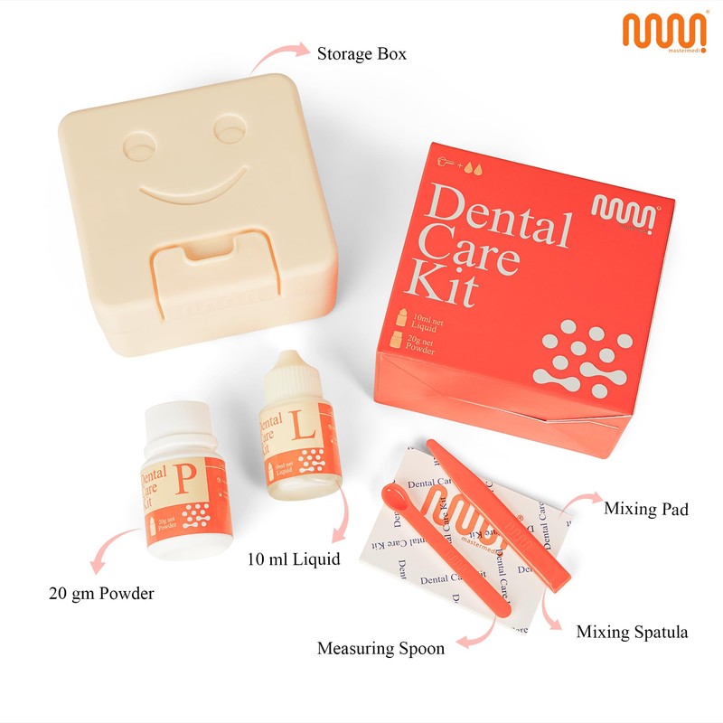mastermedi Zinc Oxide Eugenol Cement Dental Care Kit Glue For