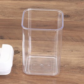 Fujiboeki Cupita 47751 Storage Container, Canister, Width 3.9 x Depth 3.9 x Height 5.5 inches (10 x 10 x 14 cm), White, 28.2 fl oz (800 ml), Lockable, Stackable