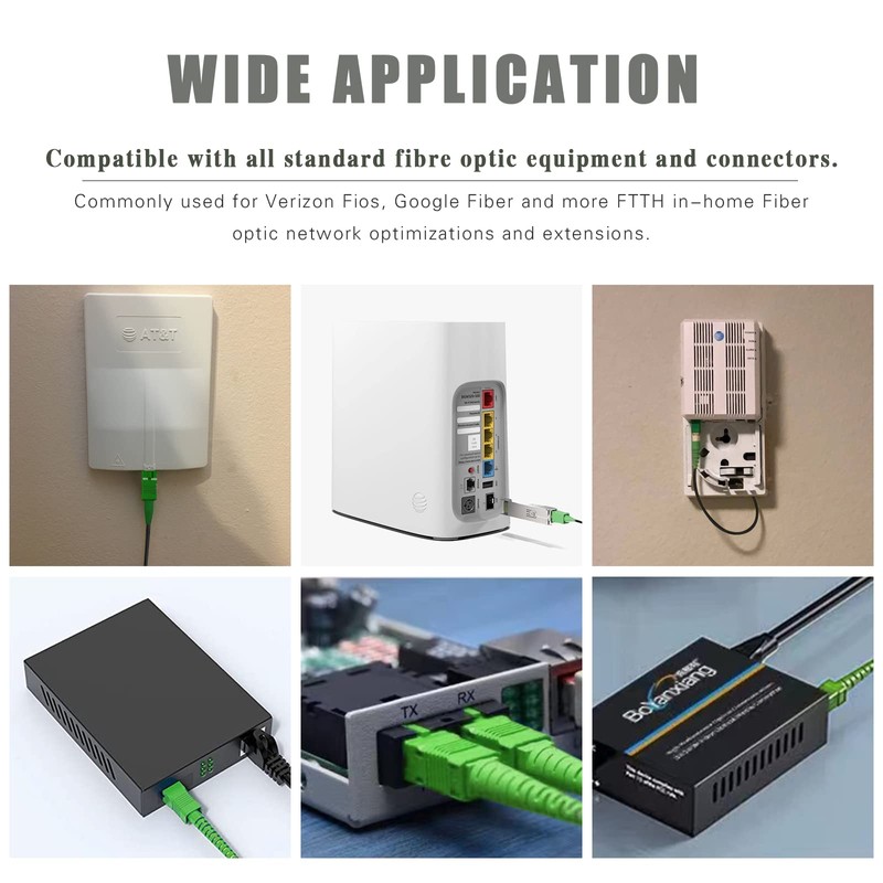 Bangun SC/APC to SC/APC Fiber Optic Internet Cable, Armored Single