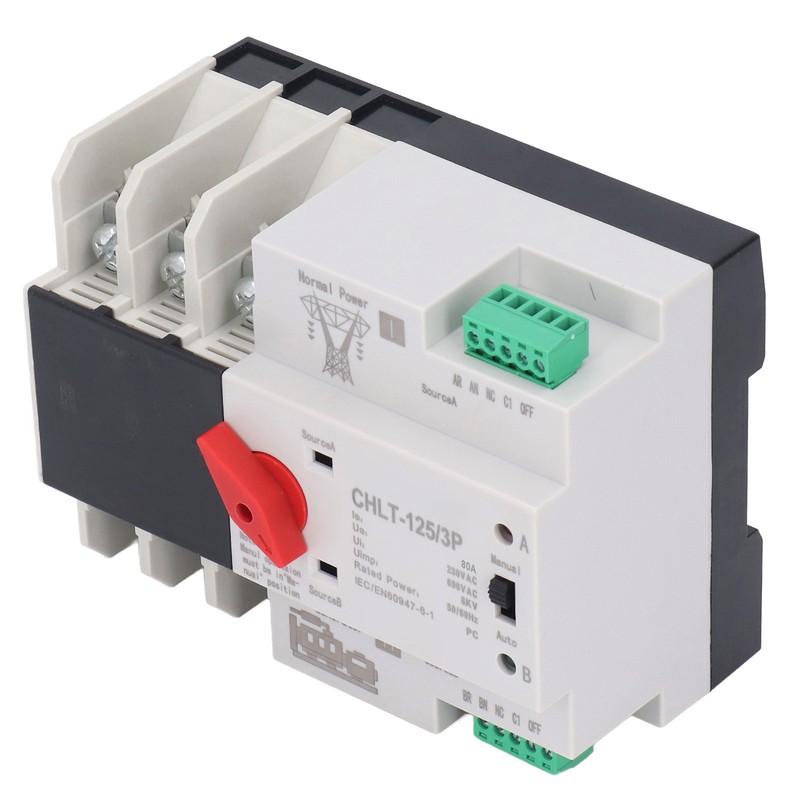 3P Dual Power Automatic Transfer Switch Uninterrupted Flame Retardant Electrical