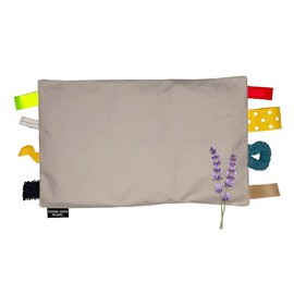 Mother Earth Pillows Weighted Sensory Lap Pad with Flax Seeds, 1.5 lbs, Soothe Herbal Blend - Plush Minky Ivory