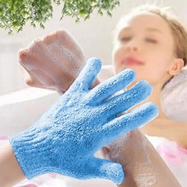 Blue Finger Exfoliating Bath Mitt 1 Piece 10ea
